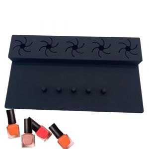 Support de vernis à ongles en silicone, tapis repose-main antidérapant, portable et léger pour manucure, pédicure et application de vernis à ongles (1 pièce) (weilkm, neuf)
