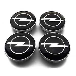 DOCHKA 4 X 60mm 3D Cache-Moyeu Capuchons de Centre Enjoliveurs de Roue Voiture Cache Moyeux Jante Universel Cache-Moyeux pour Opel 60mm / 57mm (CHUZHIXIN, neuf)