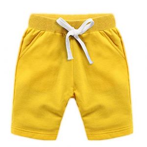 Dingdong Bébé Enfant Garçon Eté Coton Shorts（Jaune,3Ans） (Ding dong's Closet, neuf)