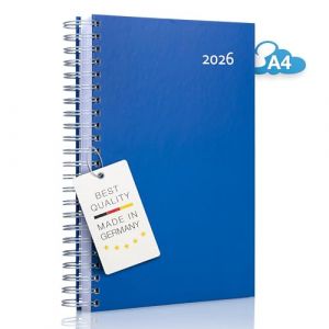 Calendrier 2023 épais – BLEU – Reliure spirale – Une page par jour – Agenda personnel – Agenda de bureau – Agenda de projet - Emploi du temps (edition cumulus, neuf)