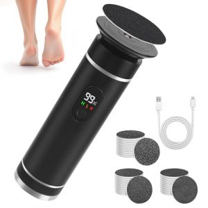 3 en 1 Râpe électrique Pied avec 60 Tampons, 1000 tr/min nti-callosité Lime Pieds Electrique pour Corne (Vitesse Réglable) pour Callosités pour Peaux Mortes et Fissurées pour Femmes Hommes Pédicures (SILVER LION Limited, neuf)