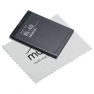 Batterie pour Nokia BL-4D d'origine pour Nokia E5, E7, N8, N97 mini avec chiffon de nettoyage Mungoo (mobilschleuder, neuf)