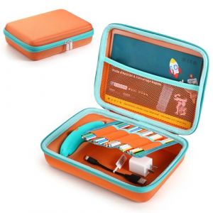 OURHZTB Étui de transport compatible avec 3Doodler Start+ Essentials (2024) pour enfants, sac de rangement portable pour stylo d'impression 3D, recharge de filament et câble de charge, Orange (Tengbo Shop, neuf)