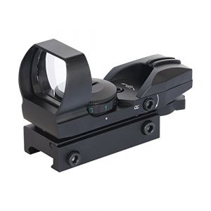 ESSLNB Point Rouge Chasse Rojo et Vert 4 Réticule 5 Luminosité Réglages Viseur Airsoft avec 20mm/22mm Weaver/Picatinny Rail Mount Multi-Enduit Lentille Couverture pour Chasse Airsoft Tournage (ESSLNB uk, neuf)
