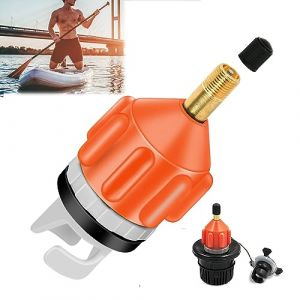 KAYEF Adaptateur Pompe Gonflable SUP, Adaptateur Pompe Pagaie Valve Standard pour Dinghy/Canoe/Kayak/Single Paddle Surfboard (Orange) (Yelschwa, neuf)