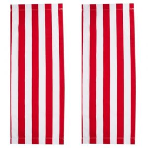 GORGECRAFT Lot de 2 Toile de Chilienne Chaise de Plage,115x43cm,Sling Remplacement Toile de Transat pour Chaises Longues Pliantes Bain de Soleil,en Extérieur,l’été,Jardin,Cour,Rayures Rouges Blanches (GORGECRAFT FR, neuf)