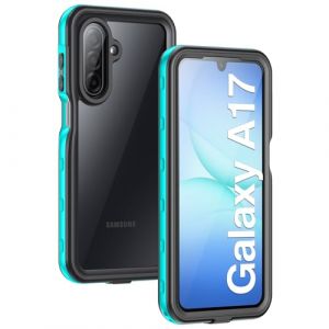 Lanhiem Coque pour Samsung Galaxy A17 4G/5G, [IP68 &Eacute;tanche & Antichoc] 360 Protection Int&eacute;grale Double Renforc&eacute; Waterproof Etui Antipoussi&egrave;re Incassable Housse Compatible avec Samsung A17, Bleu (LanhiemDirect FR, neuf)