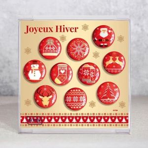 Coffret de FEVES de galettes des rois en porcelaine JOYEUX HIVER pour une Epiphanie Premium (FEVE ARTFUN, neuf)