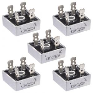 ALLECIN KBPC2504 Pont de Diode Redresseur 25A 400V KBPC 2504 Diodes de Redressement de Silicium Monophas&eacute;e 25 Amp&egrave;re 400 Volt 4 Broches (Lot de 5 pi&egrave;ces) (ALLECIN E.C. EU, neuf)