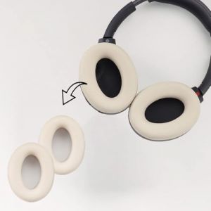 Adhiper Coussinets en silicone r&eacute;sistants &agrave; la transpiration pour casque Sony WH-1000XM4, WH-1000XM3, WH-XB910N, WH-CH720N, WH-CH710N, ULT WEAR - Accessoires lavables - Blanc (NAOGUNH-FR, neuf)