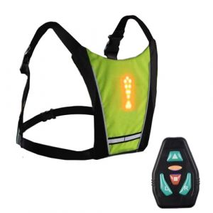 Gilet clignotant LED - Gilet r&eacute;flecteur LED, gilet d'avertissement, gilet de s&eacute;curit&eacute; | V&ecirc;tements r&eacute;fl&eacute;chissants pour course &agrave; pied, sac &agrave; dos de s&eacute;curit&eacute; avec t&eacute;l&eacute;commande pour v&eacute;lo de nuit (queen'style, neuf)