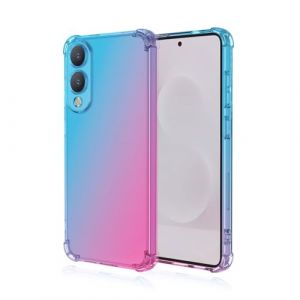 RankOne Coque de Téléphone Convient pour Samsung Galaxy S25 Edge (6.7" inches) Transparent TPU Silicone Dégradé de Couleur Case - Bleu Rose (Rankone, neuf)