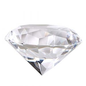 IGNPION Diamant en Verre Cristal Diamant Claire pour Photographie, Presse-Papier,Décoration (100mm) (SunGiRay, neuf)