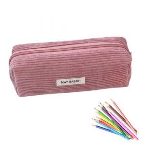 YueJieSelected Trousse à crayons, trousse à crayons, trousse esthétique, pour garçons, trousse à crayons pour adultes, fournitures scolaires, adolescents, grande trousse d'écolier, Rose, Simple et (JingXuan-shop, neuf)