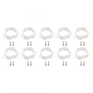 Lot de 10 clips d'&eacute;clairage ext&eacute;rieur pour toutes conditions m&eacute;t&eacute;orologiques, construction robuste pour fixation s&eacute;curis&eacute;e, clip de fixation &eacute;tanche &agrave; la pluie (ncsawbaear, neuf)