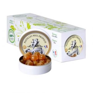 Lot 10 boites Miel Propolis Pastilles Saint-Ange Bonbons Traditionnels 100% Français Miel Propolis (La compagnie des confiseurs, neuf)
