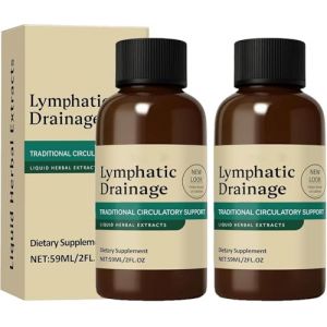 NutriMuse Lot de 2 gouttes de drainage lymphatique PurezaDrops Huile de d&eacute;sintoxication lymphatique R&eacute;duit naturellement les gonflements du visage et du corps, nettoie le syst&egrave;me lymphatique pour les (LIxGang, neuf)