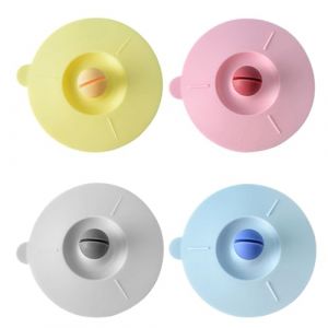 GXGM 4 Pi&egrave;ces Couvercle Tasse en Silicone,10CM Ronde Couvercles de Tasse Verre Silicone avec Poign&eacute;e, R&eacute;utilisables Anti-Poussi&egrave;re Couvercle Tasse,pour Maison,Bureau,Ext&eacute;rieur,Tasses Caf&eacute;, Tasses Th&eacute; (GXGM, neuf)