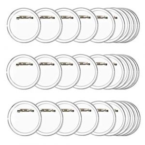 TIMESETL 30Pcs Badges Ronds Personnalisables 60mm Badge Personnalisé en Acrylique Transparents, Set de Faire Ses Badges avec Epingle pour Vêtements Photo Badge Identification Medecin et Infirmiere (TXJ-EU, neuf)