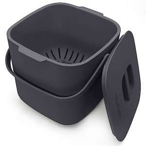 YourCasa&reg; Composteur Cuisine 4L Poubelle compost cuisine pour les d&eacute;chets organiques quotidiens Lavable au Lave Inodore poubelles &agrave; compost seau compost cuisine petite poubelle cuisine (4l anthracite) (yourcasa, neuf)