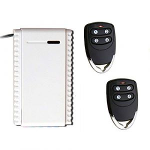 Hiland Kit compos&eacute; d&rsquo;un r&eacute;cepteur &agrave; 1 canal NO-C-NC universel 12&ndash;24 V, et de 2 t&eacute;l&eacute;commandes &agrave; code tournant 433,92 MHz &agrave; 3 canaux (KOOMANDO, neuf)