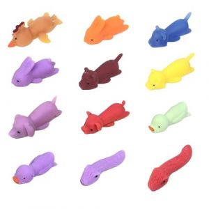 MisFun 12 Pièces Jouets à Doigts Slingshot, Lance Pierre Enfant Animaux, Fronde Caoutchouc Décompresser, Jouets créatifs Mignon Jouet de Fronde pour Enfants Jouet (Couleur Aléatoire) (JIANGX, neuf)