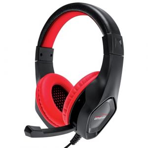Amstrad Casque Pro Gamer AMS H888 Red 40mm Power Bass avec Micro intégré, réglage Volume (La boutique Tech, neuf)