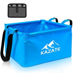 KAZATE Bassine Pliable Camping 15L Seau Plat Pliant Extérieur Lavabo Pliable Évier Camping, Bleu (TEZOOGO LIMITED, neuf)