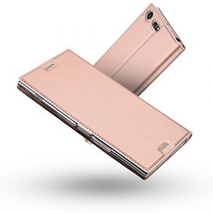 Radoo Coque Sony Xperia XZ Premium,Ultra Mince en Cuir PU Premium Housse &agrave; Rabat Portefeuille Coque [Antichoc TPU] &Eacute;tui de Protection Bumper Folio &agrave; Clapet pour Sony Xperia XZ Premium (Rose) (Radoo EU Direct Store, neuf)