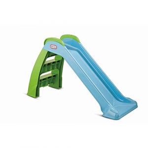 Premier Tobogan Little Tikes - Jeu d'intérieur et d'extérieur - Jouet de jardin et activité d'extérieur pour enfant, durable, stable, sécurisé - Jouet de jardin Bleu & Vert. Pour 18 mois et + (Toyplaza, neuf)