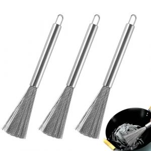 3 Pi&egrave;ces goupillon bouteille, brosse &agrave; bouteille en acier inoxydable, Brosse De Nettoyage Wok, Brosse &agrave; Casseroles, pour ustensiles de cuisine bouteille &eacute;troite Bi&egrave;re Casseroles et D&eacute;canteur (HengShuiHunBengShangMaoYouXianGongSi, neuf)