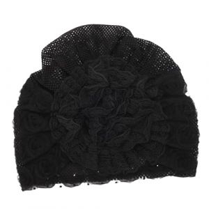 Qcwwy Accessoires pour Femmes Femmes Chapeau D&eacute;coration Foulard Chapeaux Fleur D&eacute;cor &Eacute;l&eacute;gant Foulard Enveloppement pour La Vie Quotidienne Et Les F&ecirc;tes De Festival Turban Chapeau De Perles Turban (Aeuyweu, neuf)