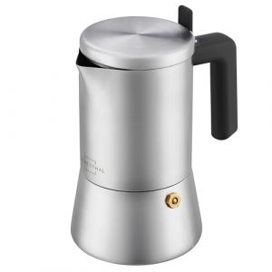 SILBERTHAL Cafeti&egrave;re Italienne &agrave; espresso inox 300 ml &ndash; 6 tasses &ndash; Compatible gaz, &eacute;lectrique, c&eacute;ramique &ndash; Avec filtre de r&eacute;duction &ndash; Moka Express pour la maison & le camping (premano, neuf)
