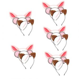CLISPEED 15 Pi&egrave;ces Bandeaux Oreilles Animaux Lot de Souris Cochon Tissu Souple Confortable pour F&ecirc;te D&eacute;guisement et Routine Maquillage Bandeau Cheveux Glisse Adapt&eacute; &agrave; Tous Types de T&ecirc;te (Yeahzl, neuf)