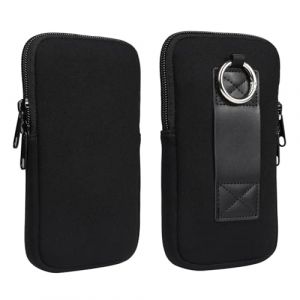 Sac de Ceinture pour T&eacute;l&eacute;phone Portable Hommes, &Eacute;tui de Ceinture Pochette T&eacute;l&eacute;phone Holster, Grande Pochette Smartphone, 7.2" Sacoche Ceinture Homme Multi-usages Voyage Poche Taille Sac Coque, Noir (Anriord, neuf)