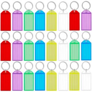 XPEX 30 Pi&egrave;ces Etiquette Clef,Porte Clefs Etiquette Porte Clef Plastique Couleur,Porte Cle Avec Nom Etiquette Pour Marquer Les Cl&eacute;s,Valises,Sacs,Animaux De Compagnie,6 Couleurs (UAB "DAFUHUA LT", neuf)