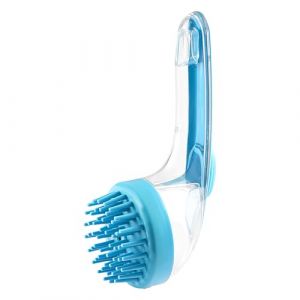Dog Bath Brush, Pet Massage Comb, Silicone Bristle Cleaner, Built-In Shampoo Dispenser, Ergonomic Grip Design, Perfect for Puppy Grooming, Kitten Care, Small Animal Bathing (Yayich, neuf)