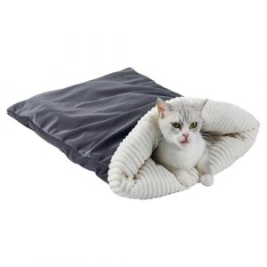 Renchey Sac de Couchage pour Chat,Sac de Couchage en Peluche Doudou Confortable - Nid Douillet pour Animaux Maison Voiture Automne Noël (Renchey, neuf)