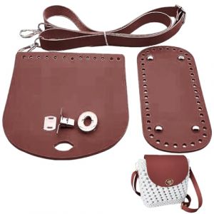 CALFOVERA Coussin de Fond de Sac &agrave; Main Ovale Bandouli&egrave;re R&eacute;glable Rabat 3 pi&egrave;ce en Cuir PU Ensemble de Tricot Accessoires pour Crochet Sac &agrave; Main Sac &agrave; Dos Sac &agrave; Bandouli&egrave;re Remplacement Beige (CALFOVERA FR, neuf)