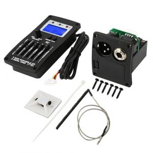 Micro pour Guitare Acoustique F-5T avec Contr&ocirc;le du Volume - Capteur Pi&eacute;zo de pour Un Excellent Son - Installation Facile et compatibilit&eacute; Universelle (Kimiss 24k, neuf)