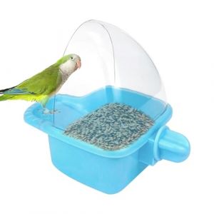 Baignoire &agrave; oiseaux suspendue - Baignoire &agrave; oiseaux - Douche - Baignoire pour oiseaux - Cage de bain pour oiseaux - Pour animaux de compagnie - Petit et moyen perroquet - Conure (hinetinly, neuf)