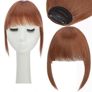 Frange a Clip Synthétique Faux Blunt Air Bangs Clip Dans Les Extensions De Cheveux Faux Fringe Faux Postiche for Les Femmes Clip Dans Bangs Faux Cheveux pour le quotidien ou pour se déguiser (Color : (humeiouzhou2024, neuf)