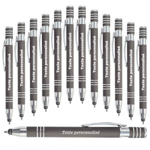 Stylo &agrave; bille personnalis&eacute; personnalis&eacute; avec nom, stylo plume, stylo &agrave; bille personnalis&eacute;, stylet de bureau, d'affaires, anniversaire, remise de dipl&ocirc;me, stylos &agrave; bille &agrave; encre noire - 24Pi&egrave;ces (QIUFENGSHANGMAO, neuf)