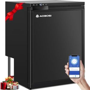 AAOBOSI 65L Glaciere Electrique, Glaciere a Compression avec APP, Eclairage LED, 12V/24V, Glacière Électrique Jusqu'à -20°C, Pour Voitures, Camions, Caravanes, Bateaux, Camping et Voyages (TopCooler Store, neuf)