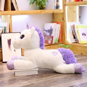 SNOWOLF Jouet en Peluche Licorne - Grand Jouet en Peluche - Grand Cheval - Peluche Moelleuse - Cadeau pour Enfants, Filles, garçons, Saint-Valentin, Noël (Blanc, 60 cm) (SNOWOLF Store, neuf)