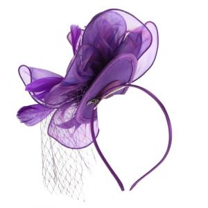 TOGEVAL Chapeau Barrette Plume Chapeau à Boire Bonnet De Bain Chapeau De Soleil Femme Chapeau De Bière Chapeaux Seau Femmes Bandeaux Dames Chapeau Drôle Paille Rose Violet,mauve Soie (HeroYn, neuf)
