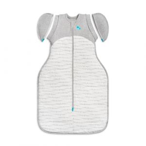 Love To Dream Sac de Transition Swaddle Up XL 11-14 kg, Blanc, Coupe ajust&eacute;e, Ailes Amovibles, Indice de Protection 2,5 Tog (16-20 &deg;C), Lavable en Machine et Double Fermeture &eacute;clair (Love To Dream, neuf)