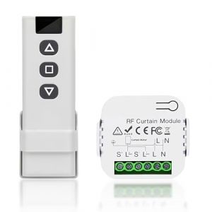 Sporgo Kit de Commande de Volet Roulant Sans Fil - Interrupteur Radio 2,4 GHz Avec T&eacute;l&eacute;commande RF et Module R&eacute;cepteur pour Stores (ANDREAS-MICHAIL, neuf)