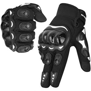 WESTWOOD FOX Gants de Moto pour Homme et Femme – Gants de Moto pour écran Tactile Complet – pour BMX, VTT, équitation, Chasse, Escalade et Sports de Plein air (Noir, M) (SAWANS, neuf)