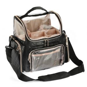 IGNPION 180 Trous Trousse de Rangement pour feutres Sac de marqueur Multifonctionnel Sacoche avec lani&egrave;re Grande capacit&eacute; (Motif &agrave; Carreaux, Noir) (SunGiRay, neuf)